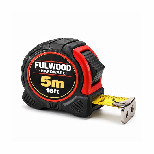 Fulwood Hardware 5m / 16ft Tape Measure – Heavy Duty Measuring Tape for Construction & DIY