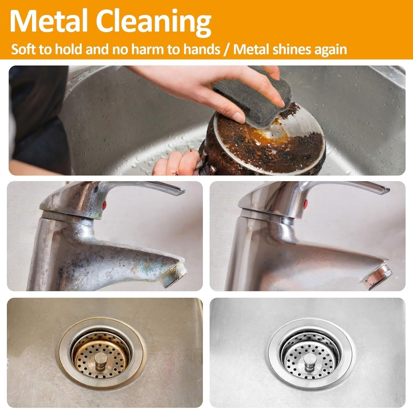 Fulwood Hardware Steel Wool Pads – Heavy Duty Cleaning & Polishing Pack